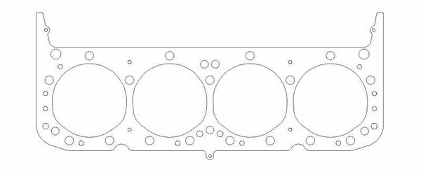 .040" MLS Cylinder Head Gasket, 4.100" Valve Pocketed Gasket Bore.